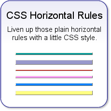 CSS Horizontal Rules